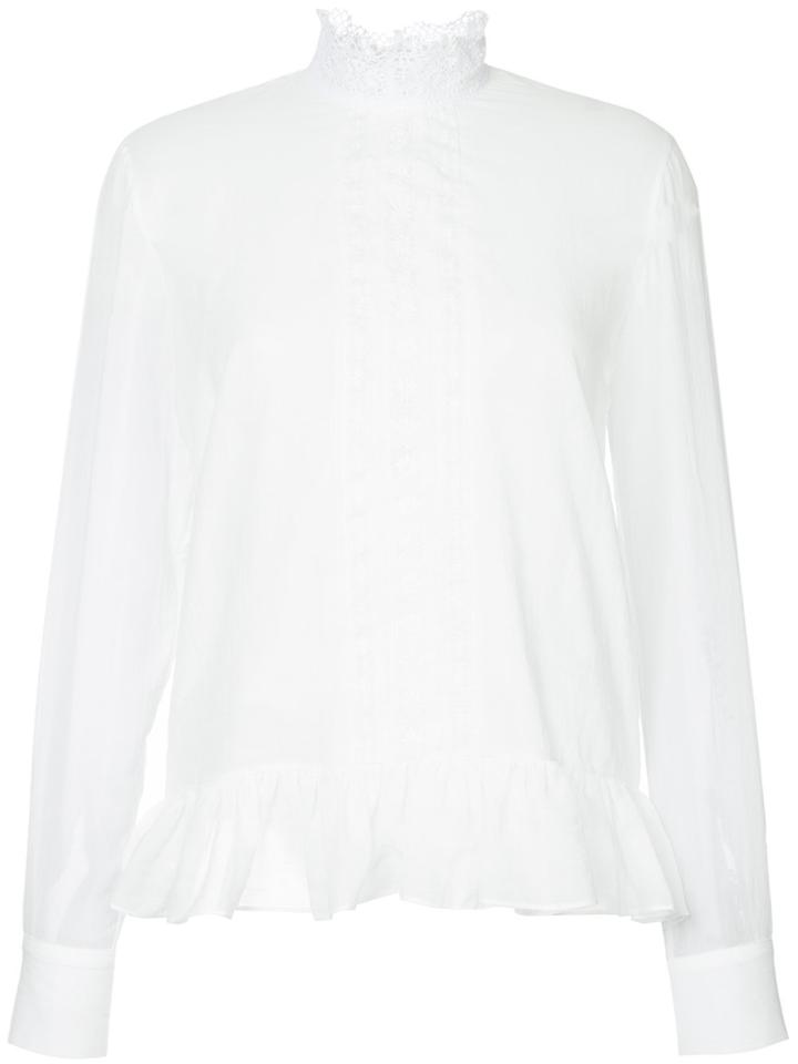 Matin Almere Lace Trim Top - White