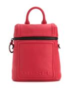 Diesel Compact Leather Backpack - Red