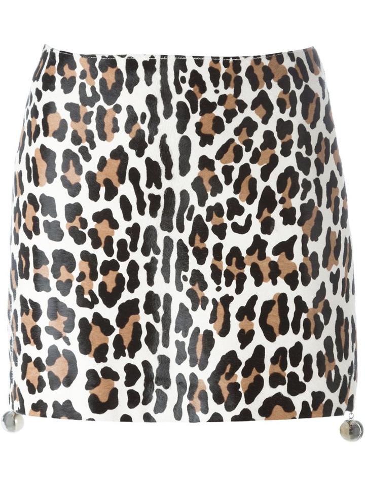 Drome Leopard Print Short Skirt