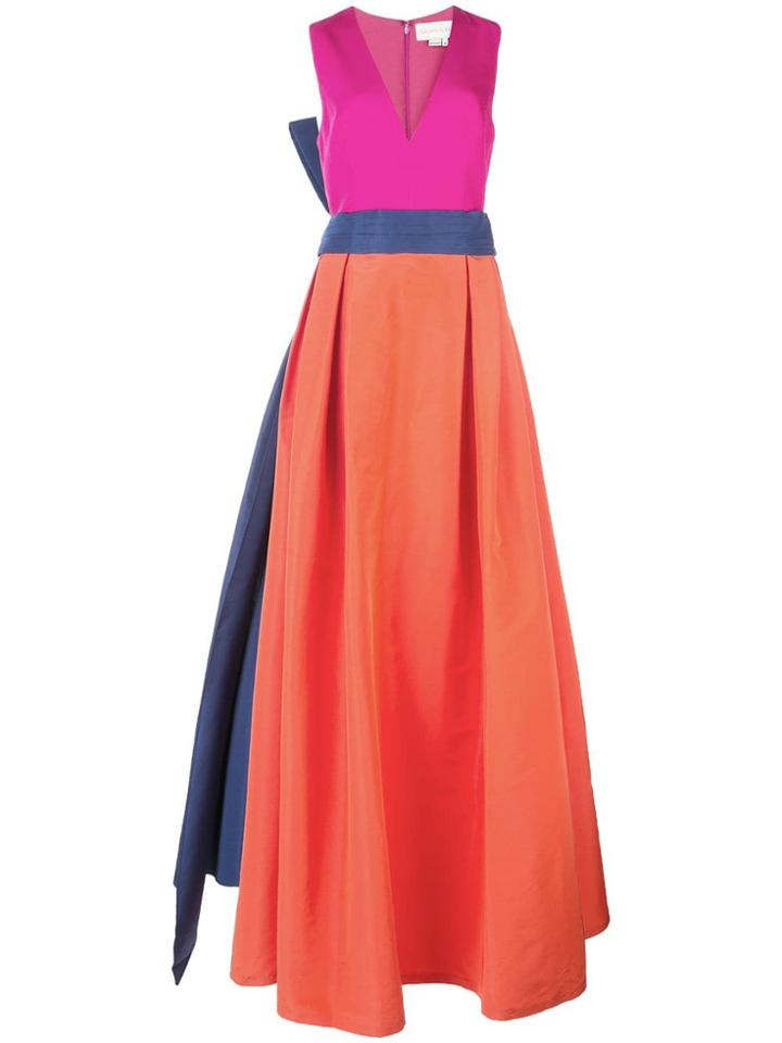 Sachin & Babi Colour-block Gown - Red