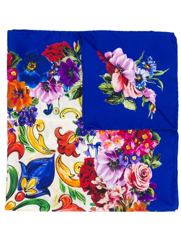 Dolce & Gabbana Majolica Print Neck Tie - Blue