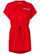 Palm Angels Drawstring Waist T-shirt Dress - Red