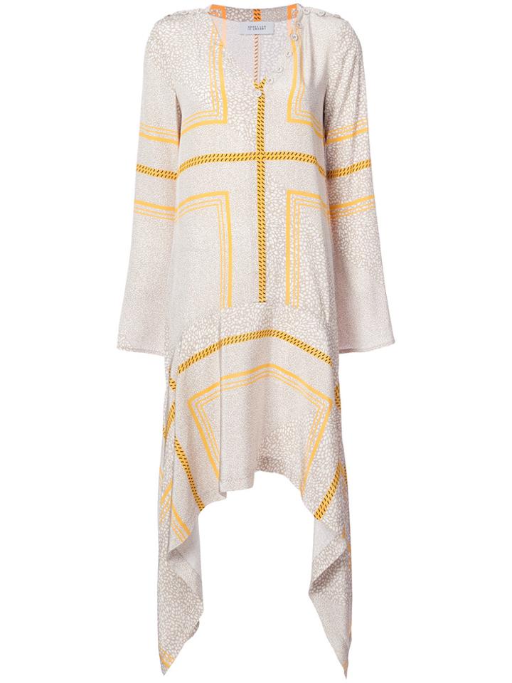 Derek Lam 10 Crosby Knotted V-neck Dress - Yellow & Orange