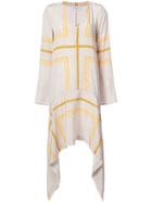 Derek Lam 10 Crosby Knotted V-neck Dress - Yellow & Orange