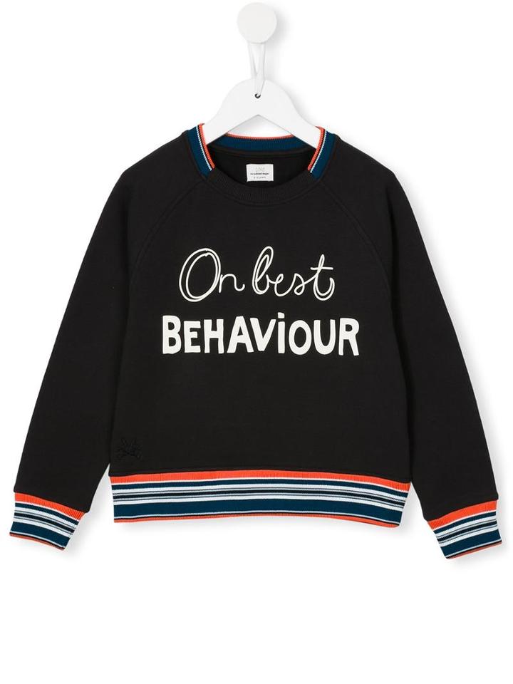 No Added Sugar 'on Best Behaviour' Sweatshirt, Boy's, Size: 9 Yrs, Black