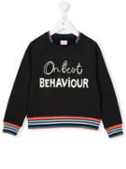 No Added Sugar 'on Best Behaviour' Sweatshirt, Boy's, Size: 9 Yrs, Black