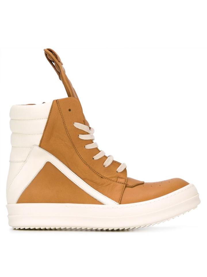 Rick Owens Geobasket Hi-top Sneakers, Women's, Size: 37, Yellow/orange, Rubber/leather