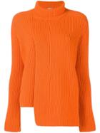 Mrz Paneled Asymmetric Sweater - Yellow