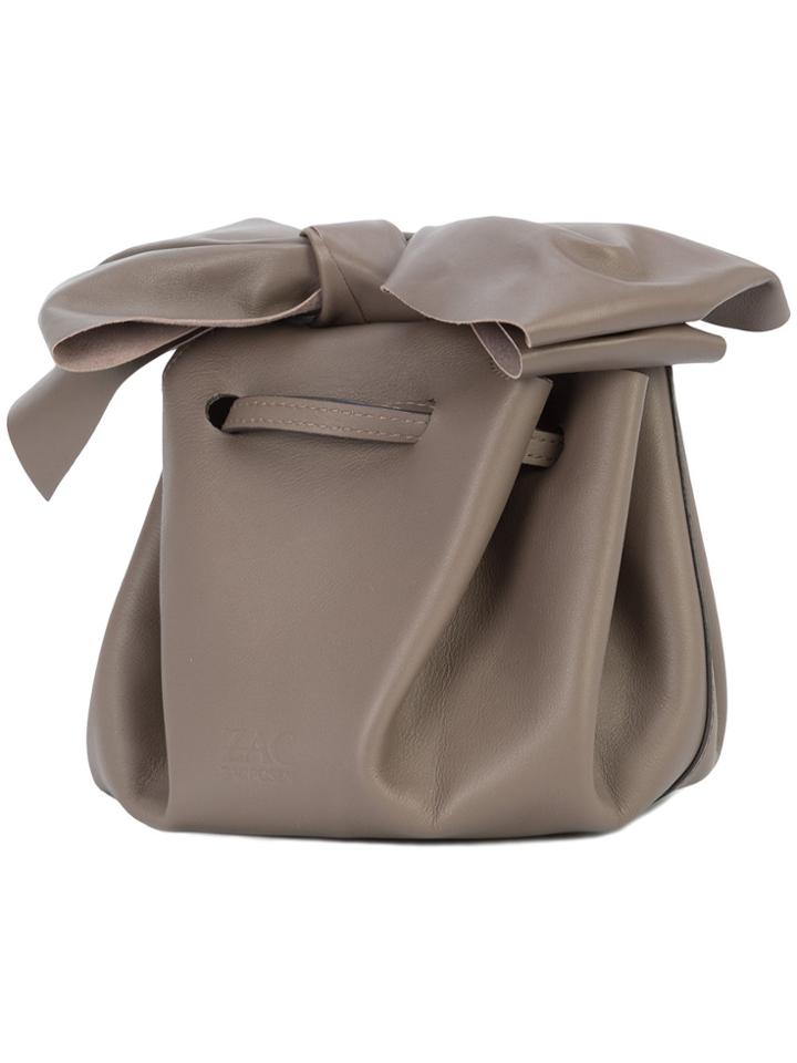 Zac Zac Posen Bow Detail Crossbody Bag - Brown