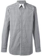 Givenchy Plaid Print Shirt, Men's, Size: 40, Black, Cotton