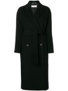 Peserico Double Breasted Maxi Coat - Black