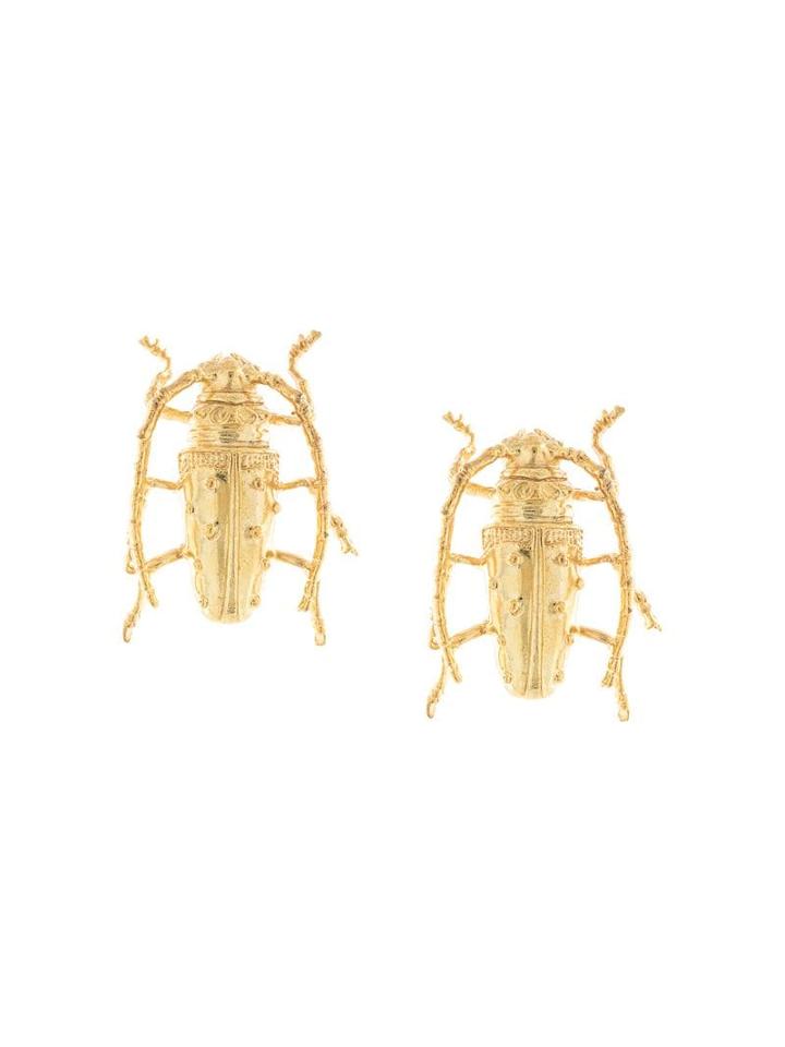 Natia X Lako Beetle Earrings - Gold