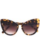 Stella Mccartney Eyewear Leopard Cat-eye Sunglasses - Brown