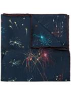 Valentino - Valentino Garavani Fireworks Scarf - Men - Silk - One Size, Blue, Silk