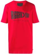 Philipp Plein Logo Print T-shirt - Red