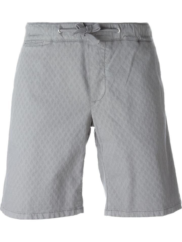 Eleventy Jacquard Bermuda Shorts, Men's, Size: 32, Grey, Cotton/spandex/elastane