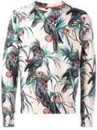 Ps By Paul Smith Printed Long Sleeve Sweatshirt, Men's, Size: Large, Pink/purple, Cotton