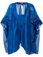 Roberto Cavalli Pleated Tunic, Women's, Size: 40, Blue, Silk