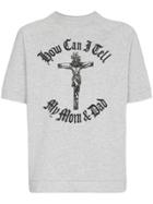 Willy Chavarria Orale Crucifix Print T-shirt - Grey