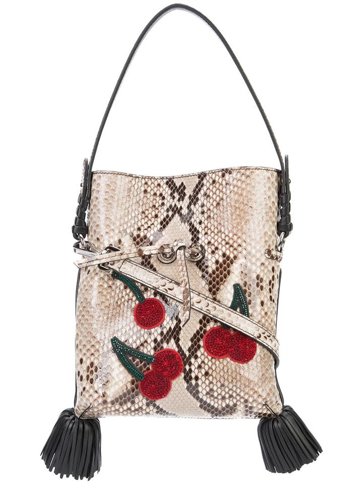 Altuzarra - Snakeskin Effect Shoulder Bag - Women - Leather/python Skin - One Size, Grey, Leather/python Skin