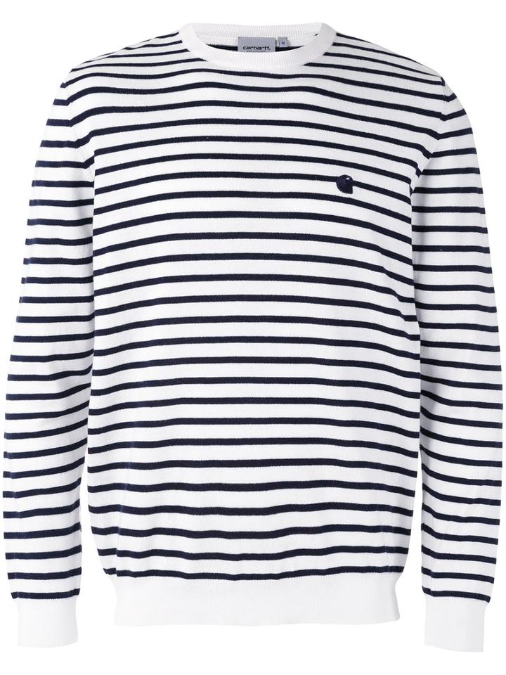Carhartt - Striped Sweatshirt - Men - Cotton/acrylic - L, Blue, Cotton/acrylic