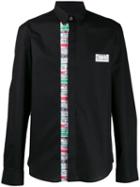 Frankie Morello Print Detail Shirt - Black
