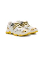 No21 Kids Teen Lace-up Colour Block Sneakers - White