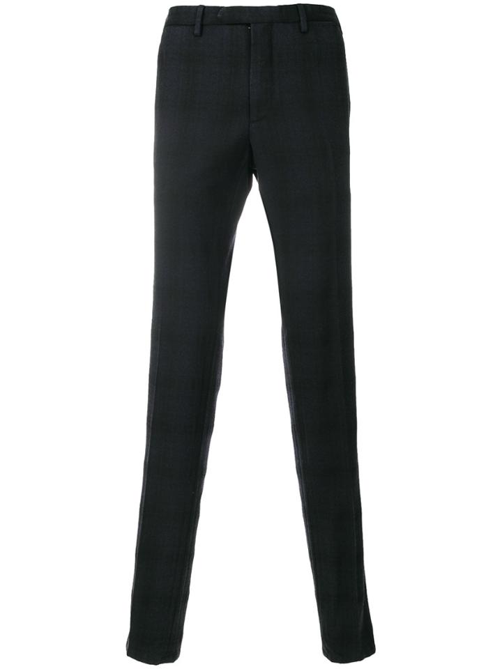 Biagio Santaniello Fitted Tailored Trousers - Black