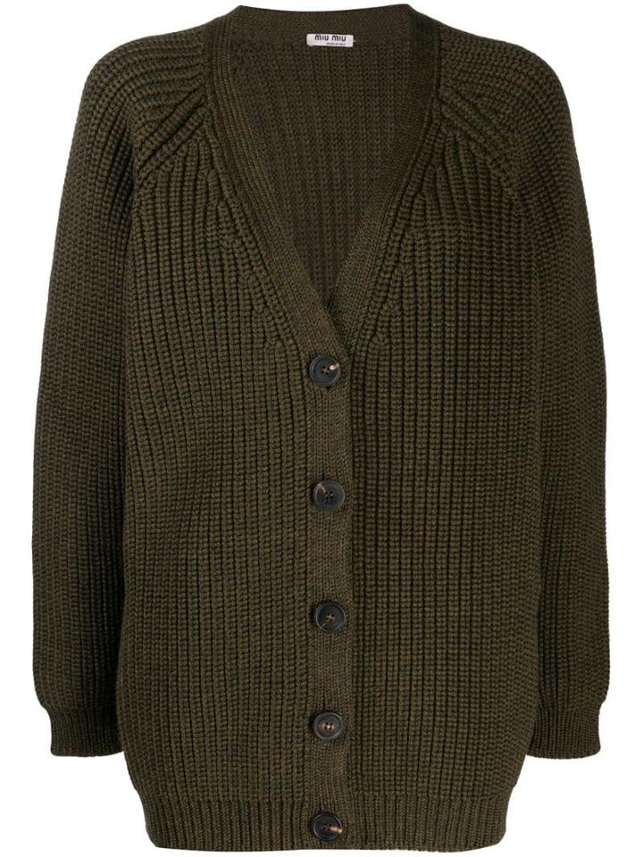 Miu Miu Oversized Cardigan - Green