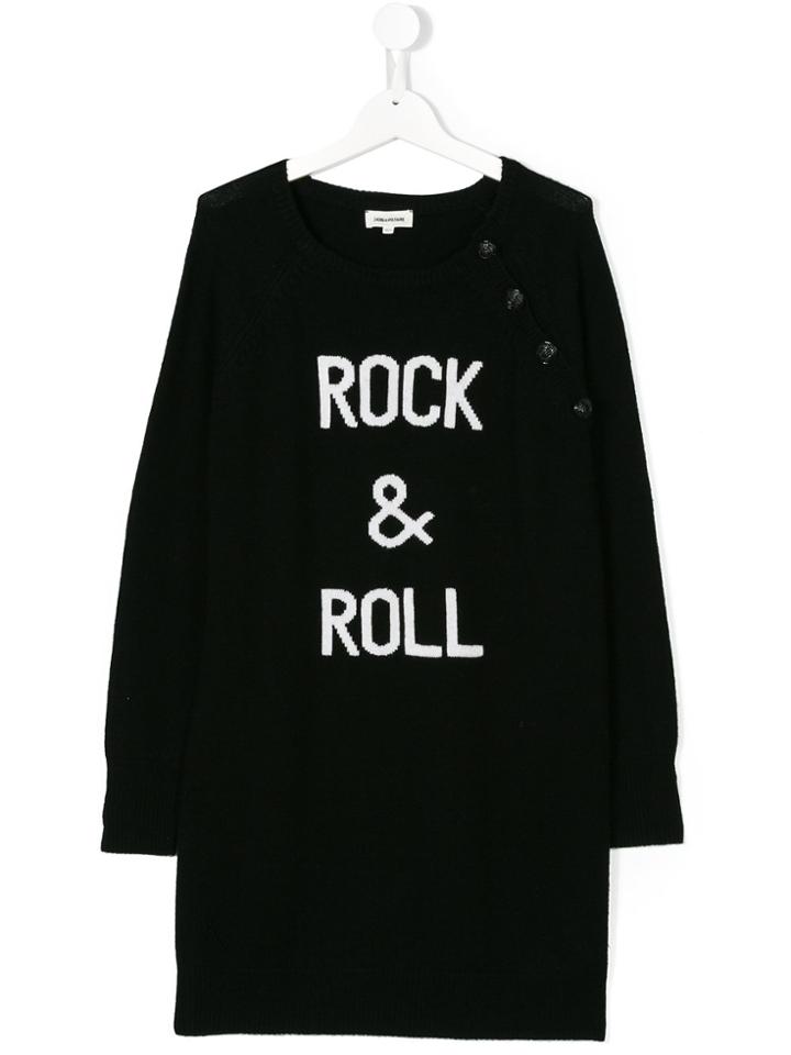 Zadig & Voltaire Kids Rock & Roll Knitted Dress - Black