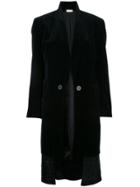 Comme Des Garçons Vintage Velvet Reversible Coat - Black