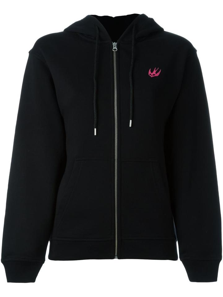 Mcq Alexander Mcqueen 'swallow' Hoodie, Women's, Size: Xs, Black, Cotton/polyester