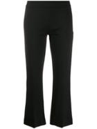 Blanca Kick Flared Cropped Trousers - Black