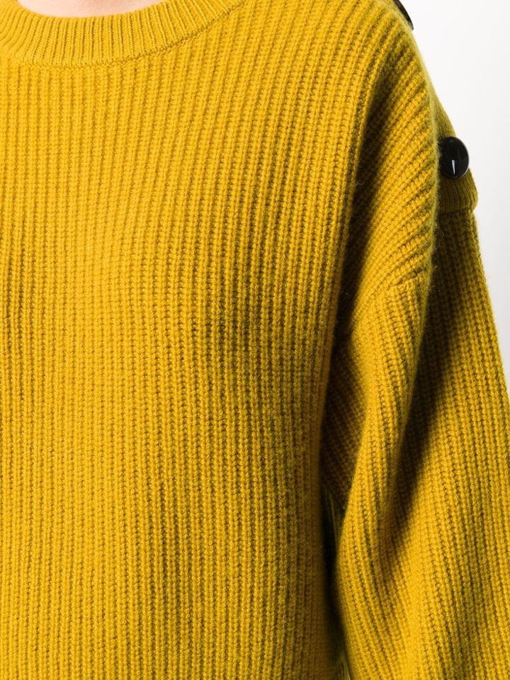 Yves Salomon Shoulder Button Jumper - Yellow