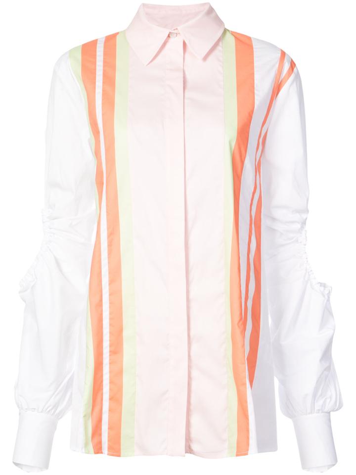 Peter Pilotto Striped Longline Shirt - White