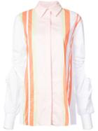 Peter Pilotto Striped Longline Shirt - White