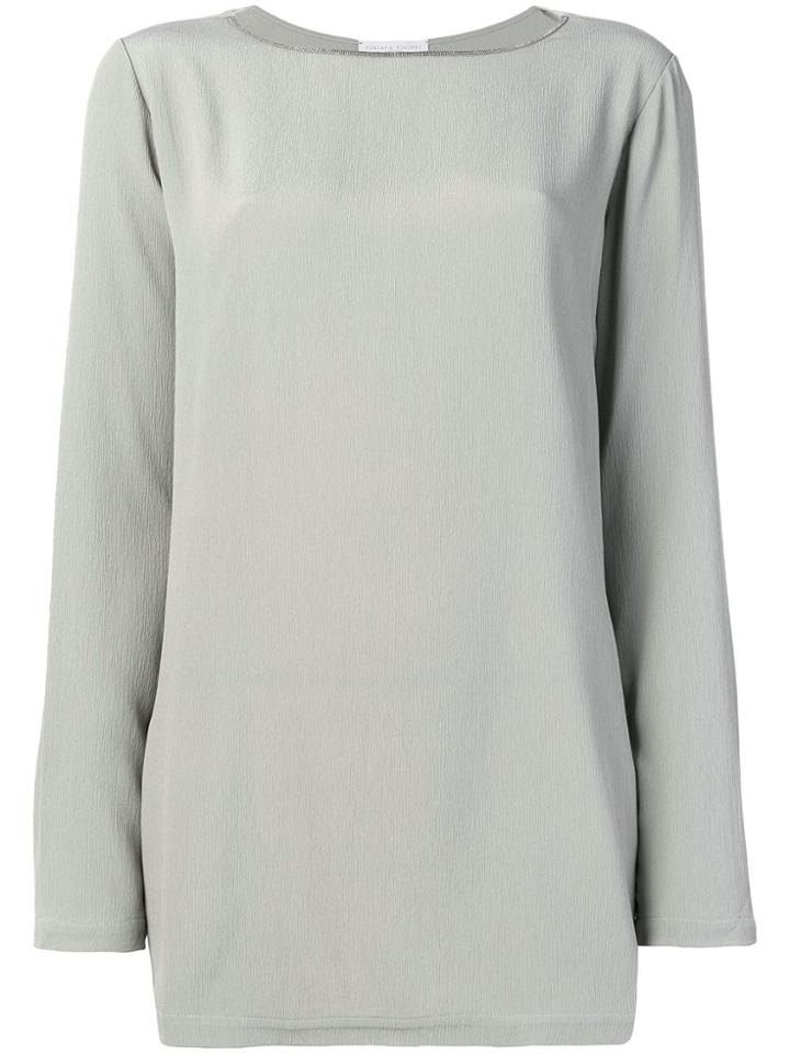 Fabiana Filippi Embellished Neck Blouse - Grey