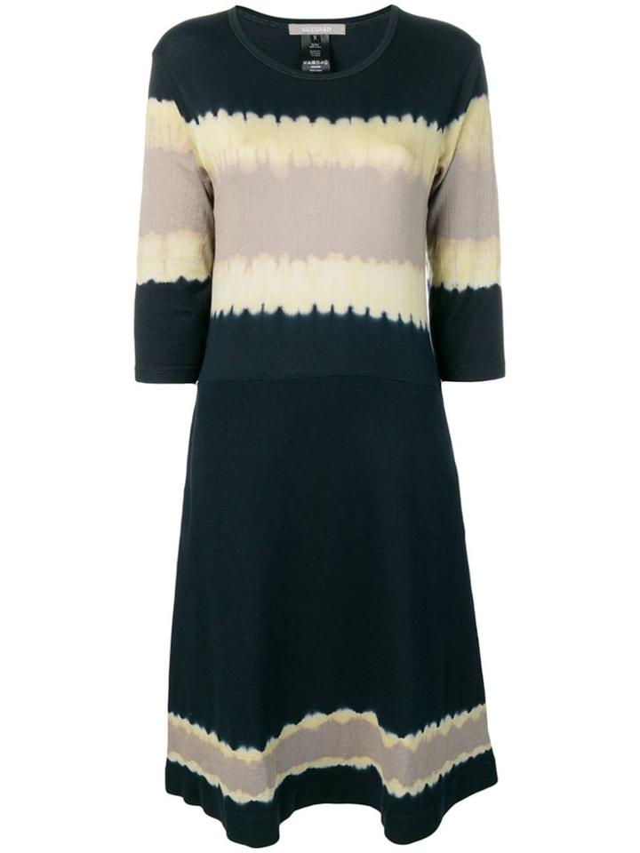 Suzusan Striped Flared Dress - Black