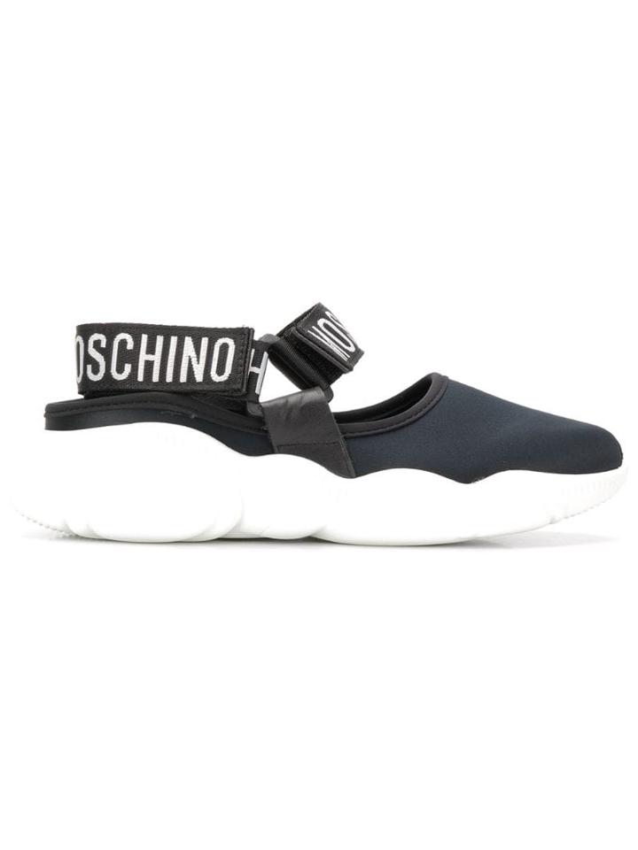 Moschino Teddy Run Stretch Sneakers - Black