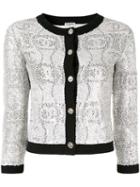 Chanel Pre-owned Long Sleeve Spangle Jacket - White