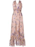 Msgm - Floral Print Dress - Women - Silk/polyester - 42, Pink/purple, Silk/polyester