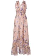 Msgm - Floral Print Dress - Women - Silk/polyester - 42, Pink/purple, Silk/polyester