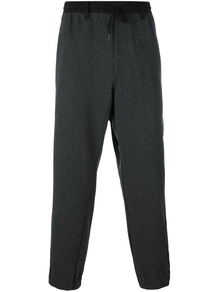 Y-3 Drawstring Track Pants, Men's, Size: Small, Grey, Cotton/polyester