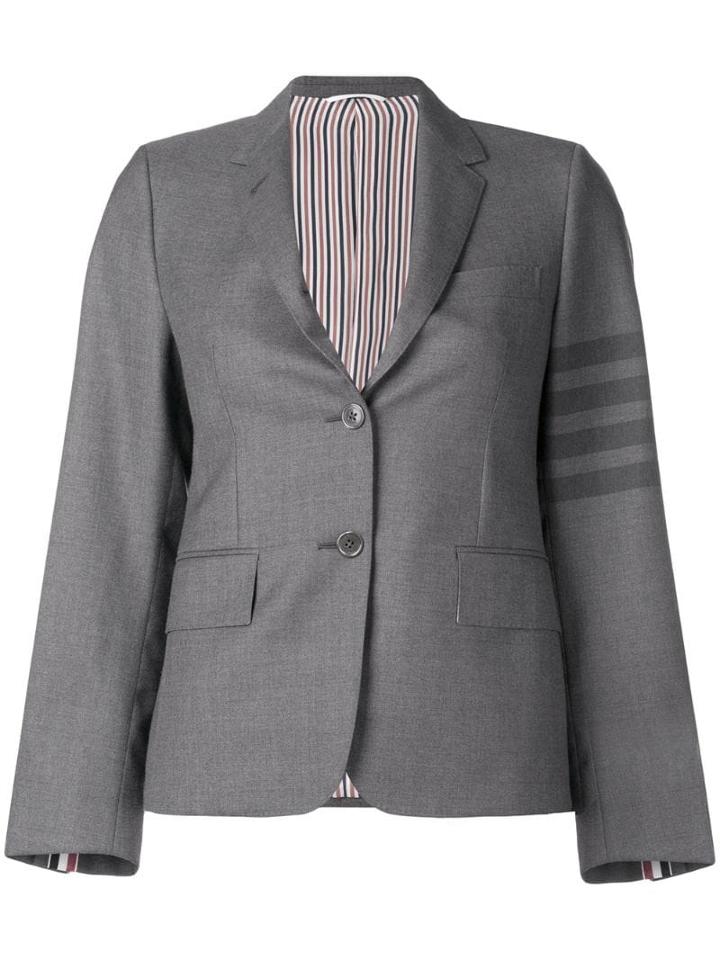 Thom Browne 4-bar Tailored Blazer - Grey