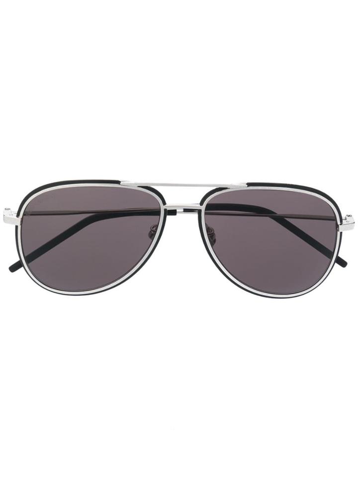 Saint Laurent Eyewear Aviator Sunglasses - Silver