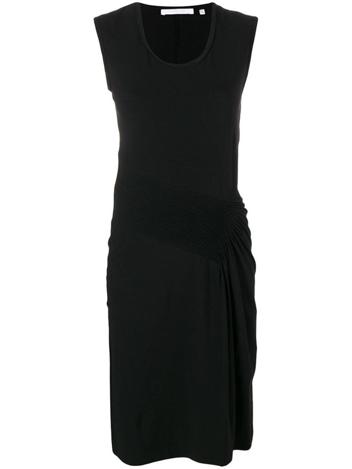 Helmut Lang Pleated Midi Dress - Black