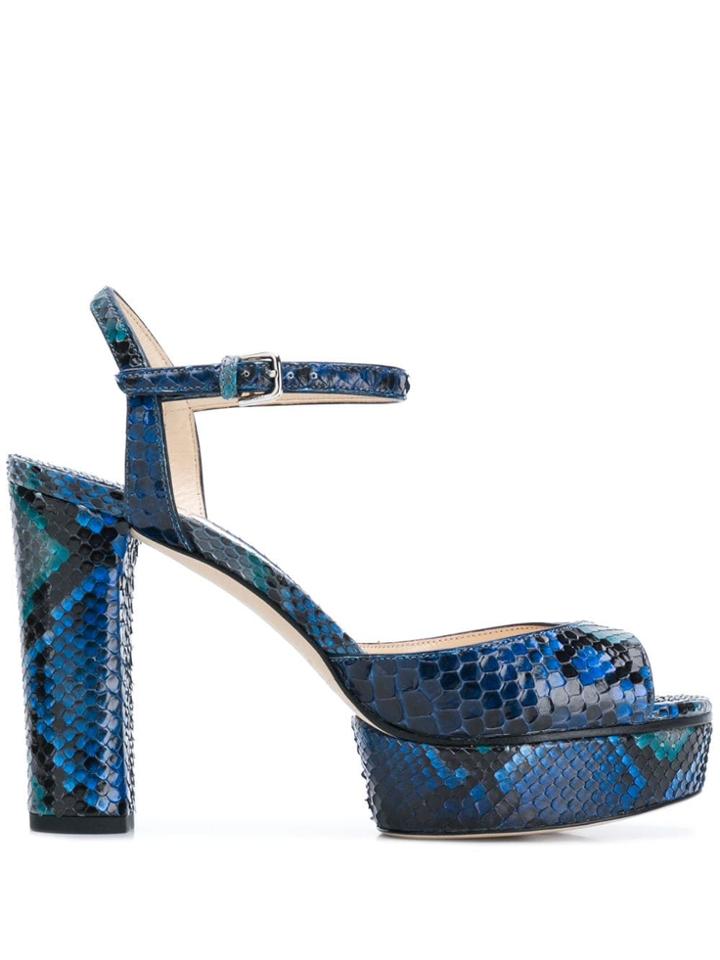 Jimmy Choo Peachy 105 Platform Sandals - Blue