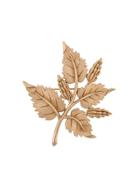 Susan Caplan Vintage Trifari Leaf Brooch - Gold
