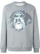 Givenchy Rottweiler Print Sweatshirt, Men's, Size: Medium, Grey, Cotton/polyamide/wool