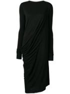 Rick Owens Lilies Draped Jersey Dress - Black